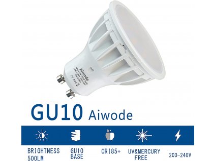 Aiwode 5W stmívatelná GU10 LED žárovka