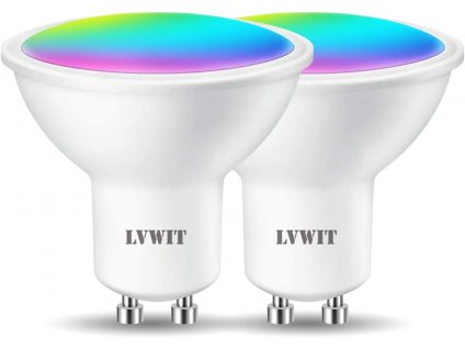 Chytrá žárovka LVWIT GU10 WiFi RGB, 1ks