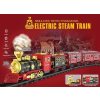Elektrický parní vlak s kouřem, červený, dětská železnice PR2