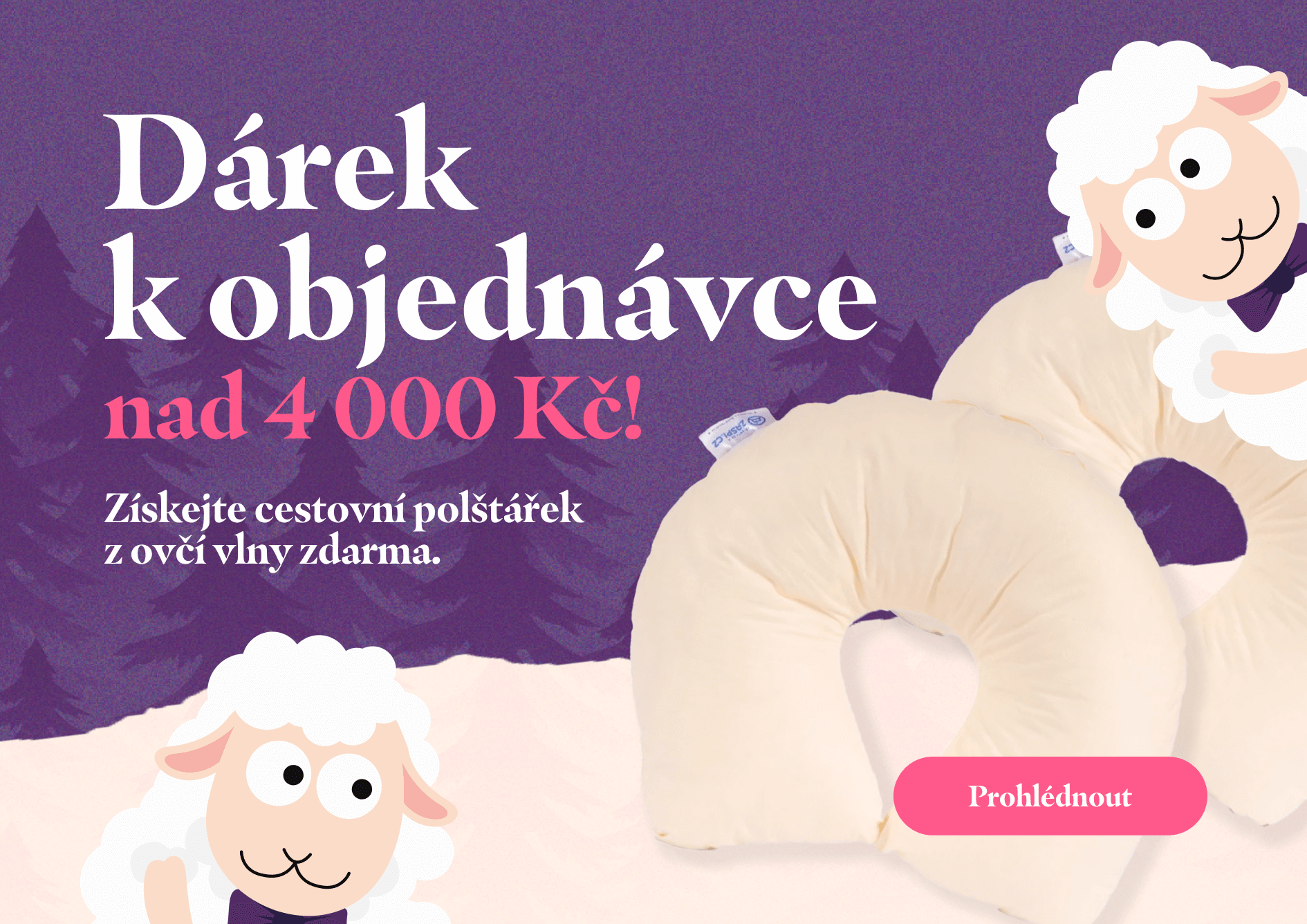 Letní akce - polštářek zdarma nad 4tis