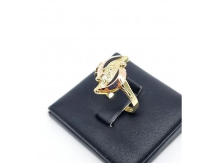 Prsten s růžovým zlatem, v. 62, 2,97 g