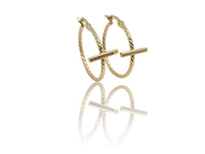 Náušnice kruhy, 23 mm, 2,00 g, Au 585