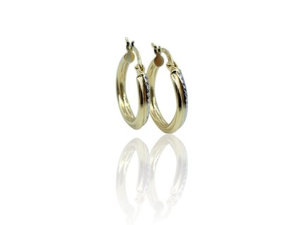 Náušnice kruhy dvojité 20 mm, 2,10 g, Au 585