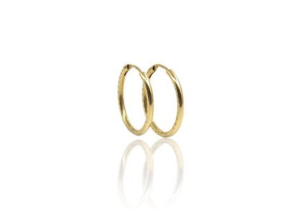 Náušnice kroužky gravírované 22 mm, 2,07 g, Au 585