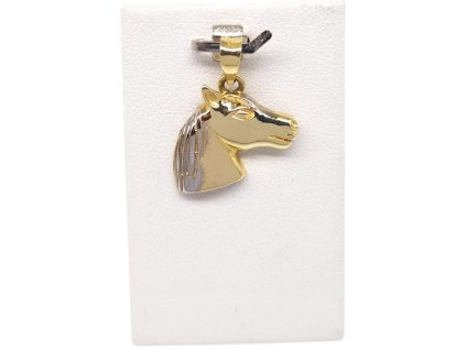 Zlatý přívěšek kůň, 2,14 g, Au 585
