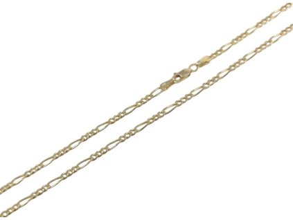 Řetízek Figaro plný, 52 cm, 6,73 g, Au 585