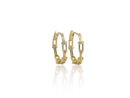 Náušnice ovál 18 mm, 2,97 g, Au 585