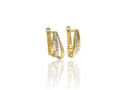 Náušnice s bílým zlatem, 3,06 g, Au 585