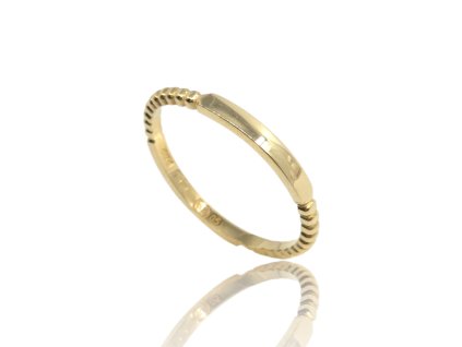 Zlatý prsten kroužek, v. 52, 1,06 g, Au 585