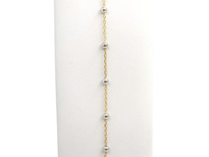 Náramek Ankr s kuličkami, 17 cm, 1,07 g, Au 585