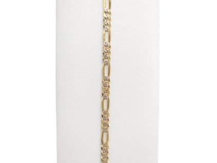 Náramek Figaro plný, 18 cm, 2,65 g, Au 585