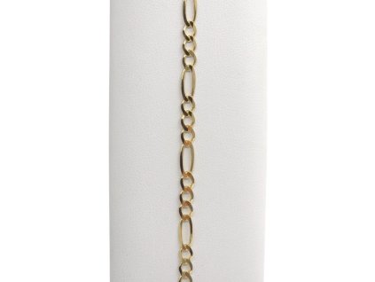 Náramek Figaro plný, 20,5 cm, 2,88 g, Au 585