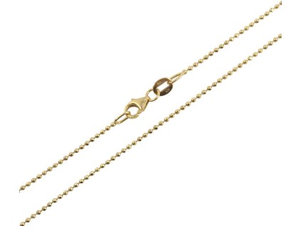 Řetízek kuličky 1 mm, 55 cm, 3,01 g, Au 585