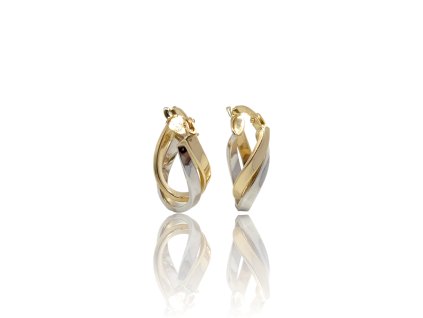 Náušnice s bílým zlatem, 2,08 g, Au 585