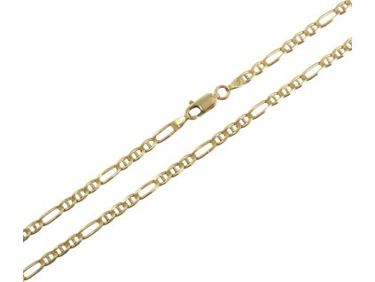 Řetízek Figaro plný, 58 cm, 8,71 g, Au 585