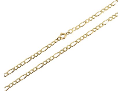 Řetízek Figaro plný, 47 cm, 5,87 g, Au 585