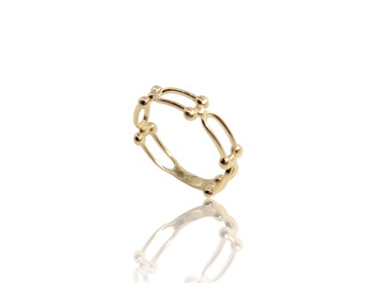 Zlatý prsten - kroužek, v. 58, 2,30 g, Au 585