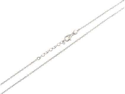 Stříbrný řetízek Ankr, 42-45 cm, rhodiovaný, Ag 925