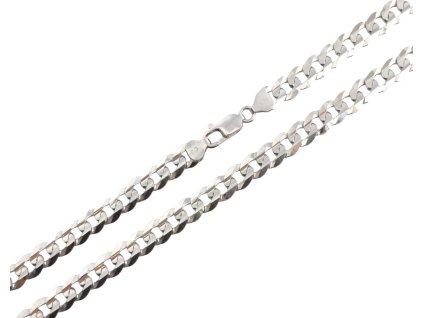 Stříbrný řetízek Pancr, 61 cm, rhodiovaný, Ag 925