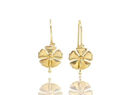 Zlaté náušnice květina 2,70 g, Au 585