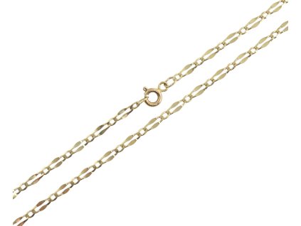 Zlatý řetízek smashed, 45 cm, 3,77 g, Au 585