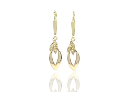 Zlaté visací náušnice, 3,62 g, Au 585