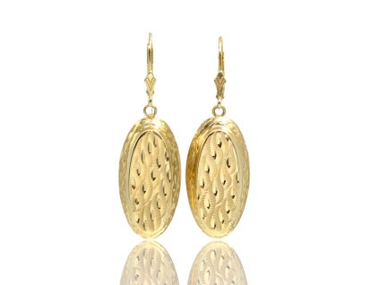 Zlaté visací náušnice, 5,12 g, Au 585