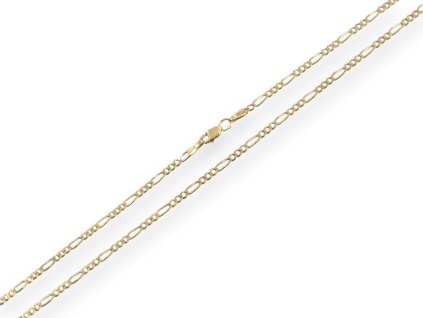 Zlatý řetízek Figaro plný, 60 cm, 5,28 g, Au 585