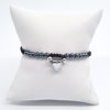 náramek 1,42 4,05 hematit 4mm Ag kul 4mm srdce 8x8 černá šn Ag10 1