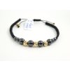 náramek 0,70 4,13 kuličky Au 5a2mm hematit 6a4mm černá šn Au68 1190 2