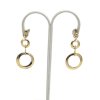 Náušnice visací kruhy, 2,61 g, Au 585