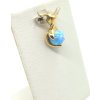 Přívěšek s modrým opálem, 1,06 g, Au 585