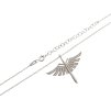 Stříbrný náhrdelník - Anděl se zirkony, rhodiovaný, Ag 925