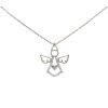 Stříbrný náhrdelník - Anděl se zirkony, rhodiovaný, Ag 925
