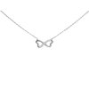 Stříbrný náhrdelník - srdce se zirkony, rhodiovaný, Ag 925
