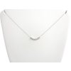 Stříbrný náhrdelník - váleček se zirkony, rhodiovaný, Ag 925