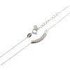 Stříbrný náhrdelník - váleček se zirkony, rhodiovaný, Ag 925