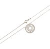 Stříbrný náhrdelník - kolečko se zirkony, rhodiovaný, Ag 925