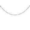 Stříbrný řetízek Figaro, 50 cm, rhodiovaný, Ag 925