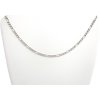 Stříbrný řetízek Figaro, 50 cm, rhodiovaný, Ag 925