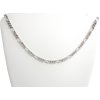 Stříbrný řetízek Figaro, 55 cm, rhodiovaný, Ag 925