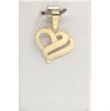 Zlatý přívěsek srdce, 1,00 g, Au 585