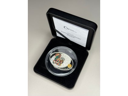 Stříbrná mince – Znamení zvěrokruhu: Kozoroh (NIUE) – Proof, kolorovaná + certifikát + originální etue