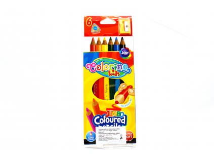 Trojhranné pastelky Colorino Kids 6 ks + ořezávátko