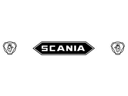 Scania v rámečku bílo černá
