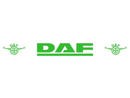 Daf bílo zelený