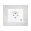 Zásuvka jednonásobná s clonkami DECENTE BETON (Typ Zásuvka s clonkami a přepěťovou ochranou)