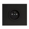 Zásuvka 2P+PE, černá s černým krytem vectis obzor