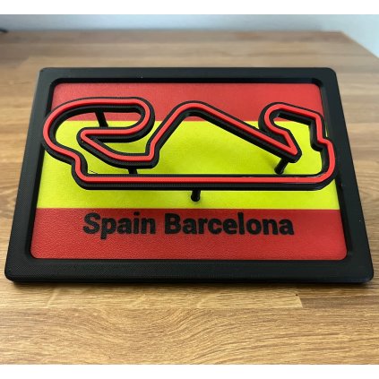 Stolní 3D dekorace závodního okruhu - Spain Barcelona