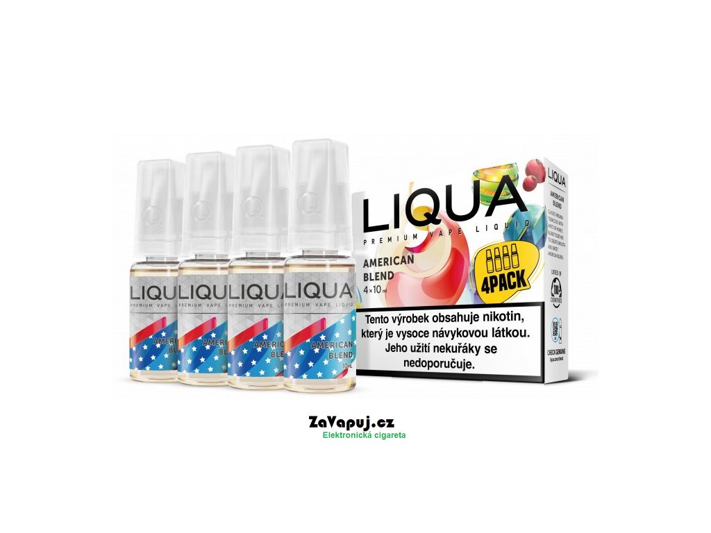 Liquid LIQUA American Blend (Americký míchaný tabák) 4x10ml 6mg
